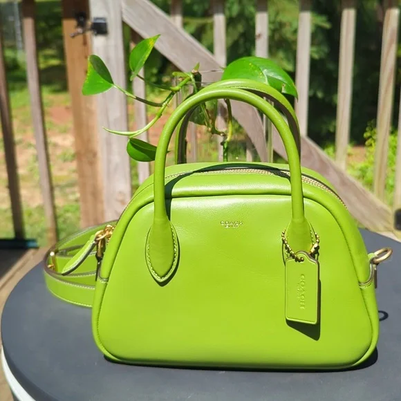 Coach | Bags | Coach Borough Satchel Dark Lime Green Htf | Poshmark